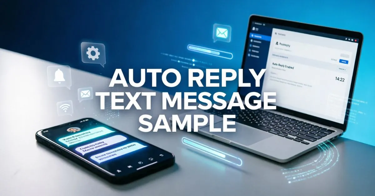 Auto Reply Text Message Sample