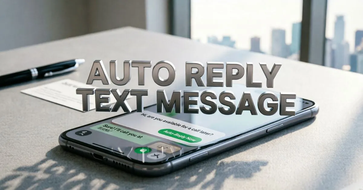 Auto Reply Text Message