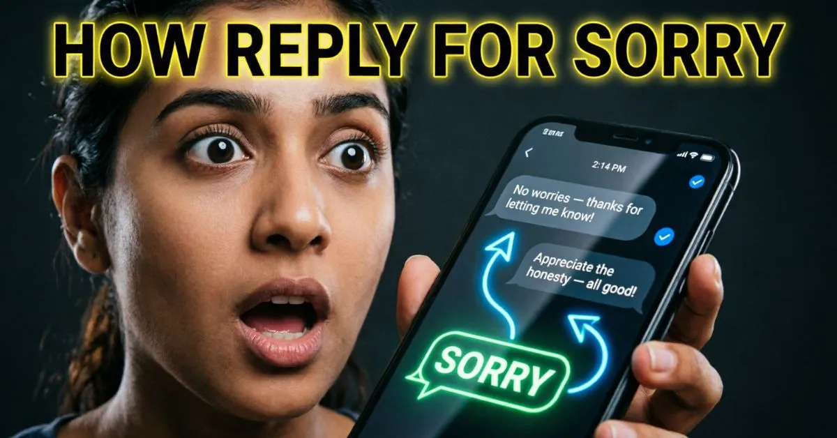 How Reply For Sorry