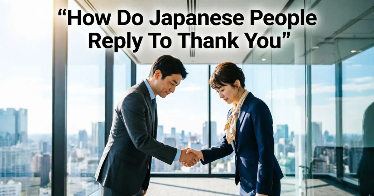 How Do Japanese People Reply To Thank You