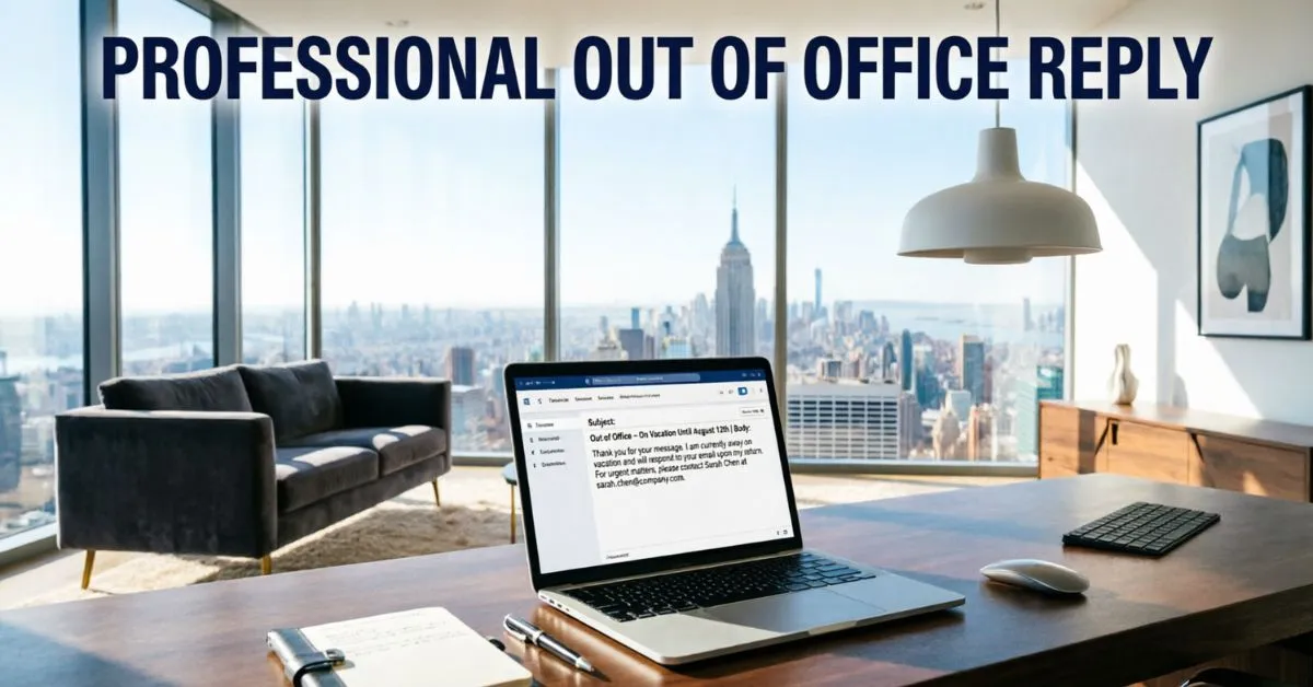 Professional Out of Office Reply