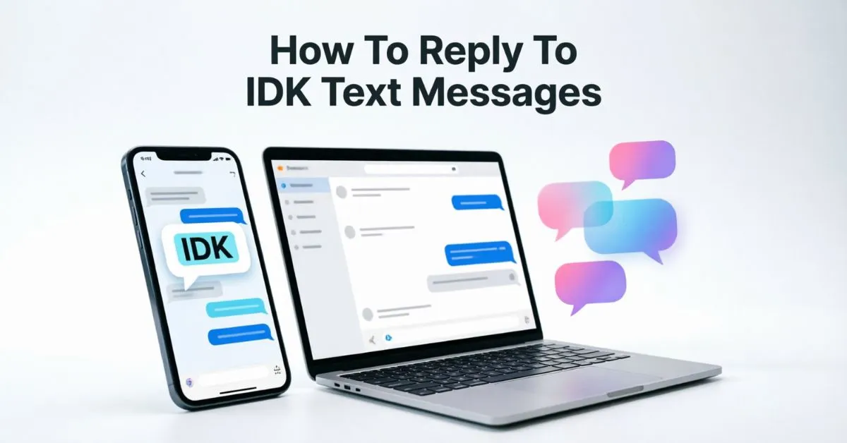 How To Reply To IDK Text Messages