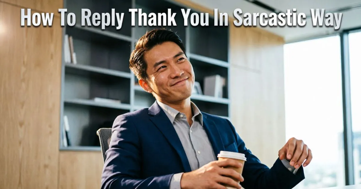 How To Reply Thank You In Sarcastic Way
