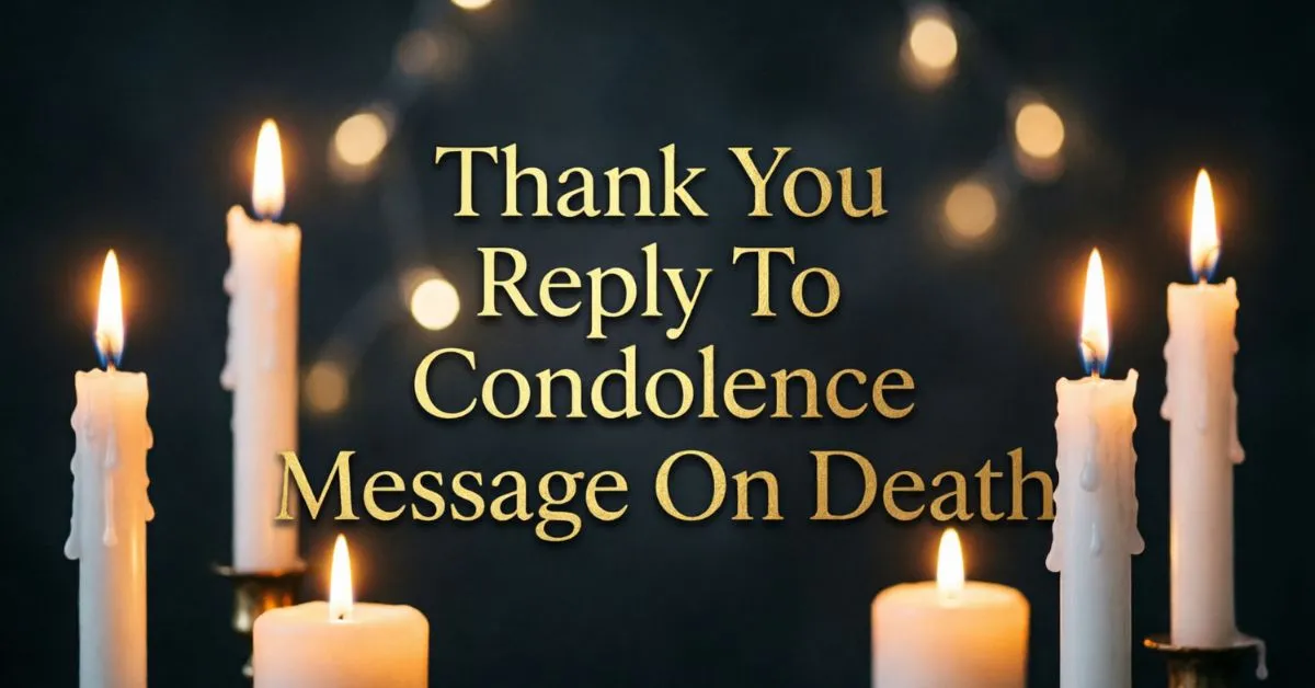 Thank You Reply To Condolence Message On Death