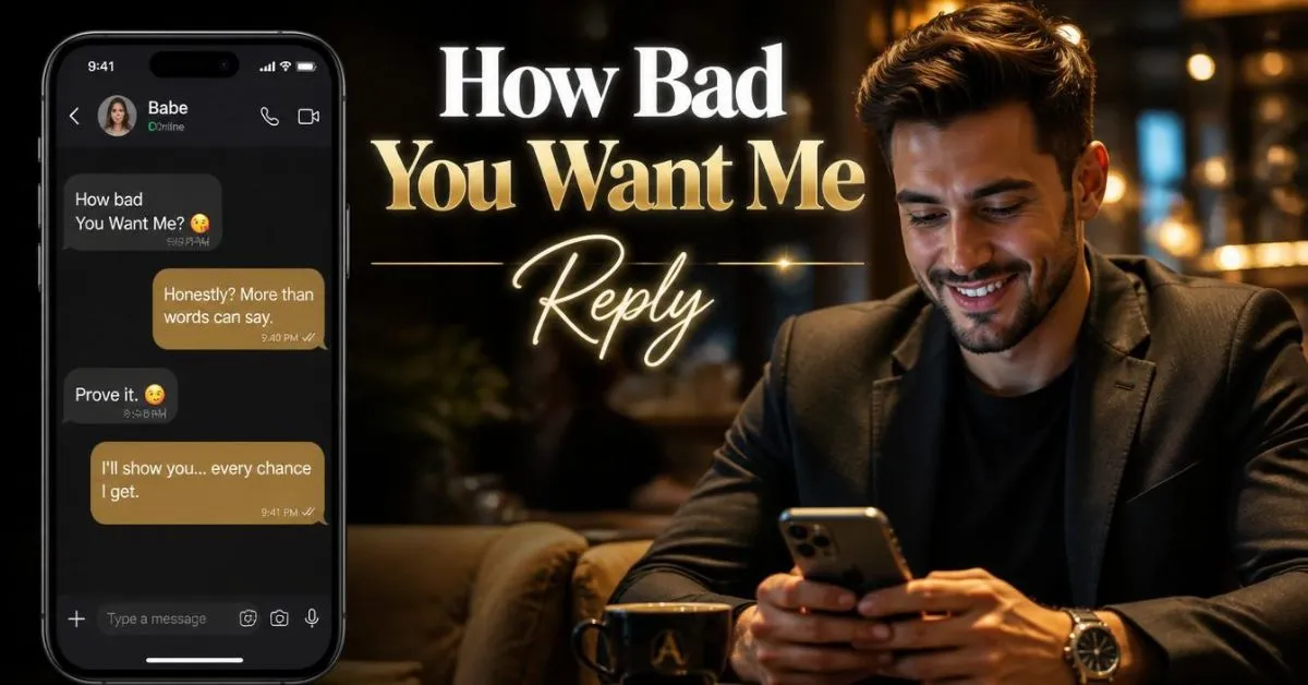 How Bad You Want Me Reply
