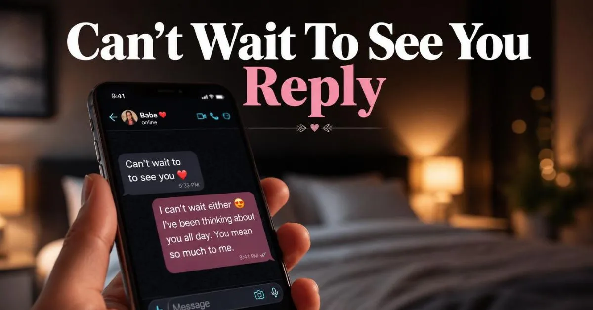 Can't wait to see you reply