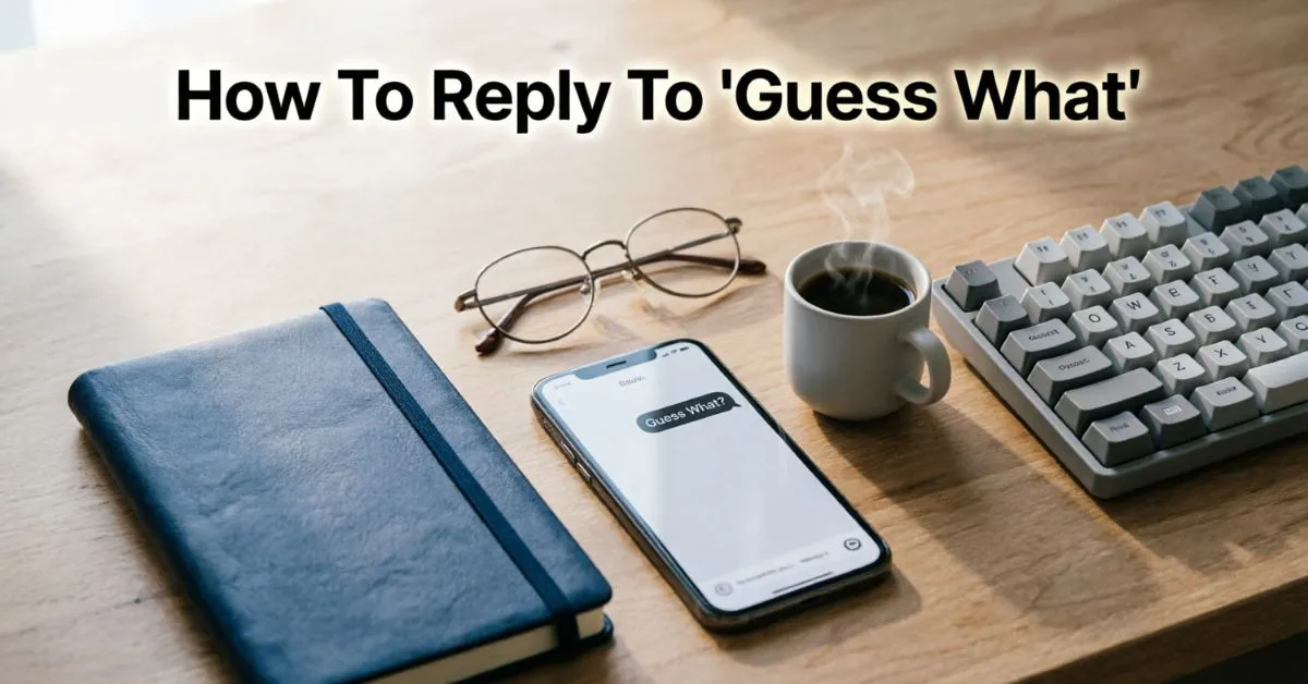 How To Reply To "Guess What"