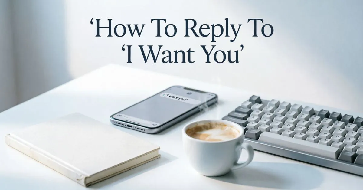 How To Reply To "I want you"