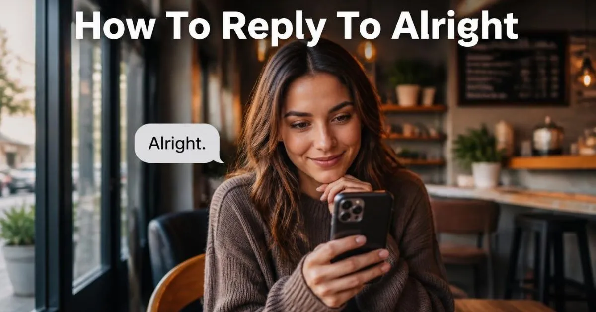 How To Reply To Alright
