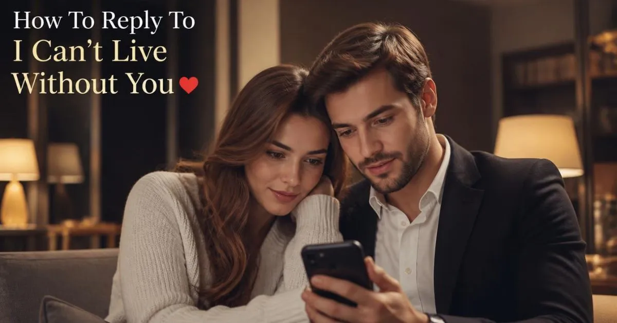How To Reply To I Can’t Live Without You