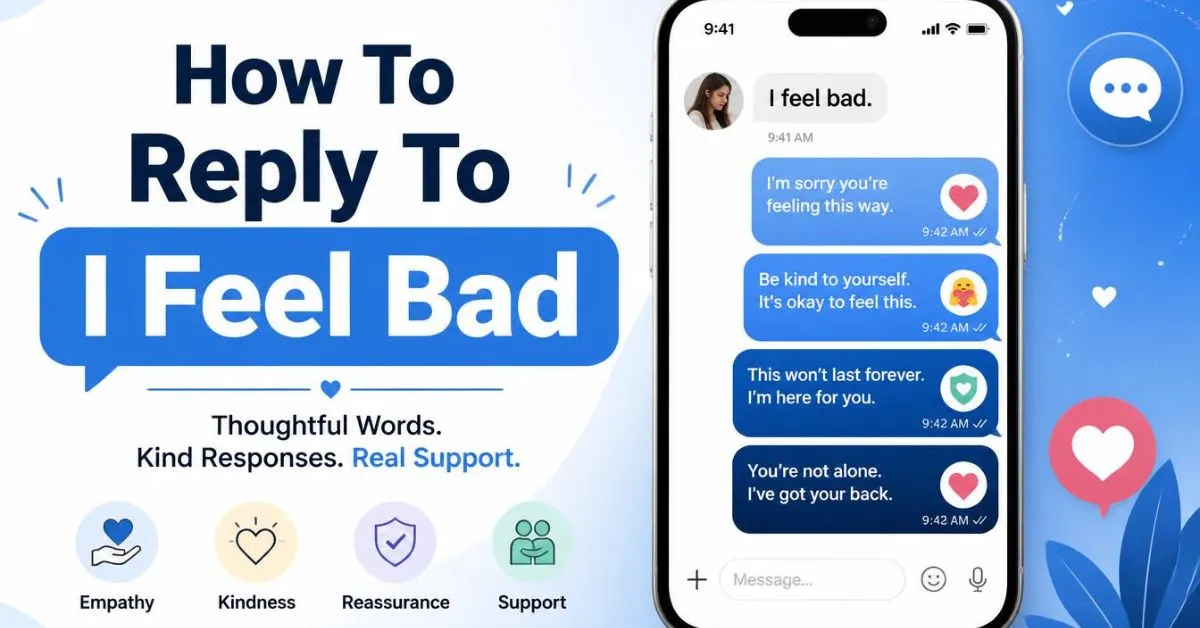 How To Reply To I Feel Bad