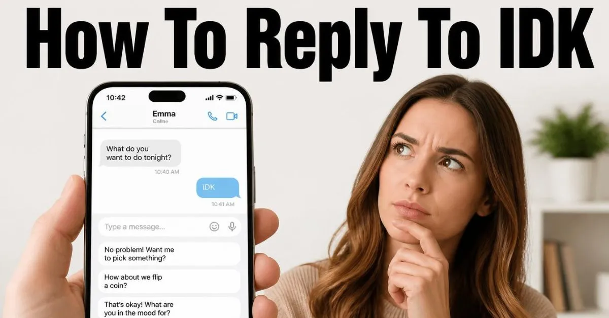 How To Reply To IDK