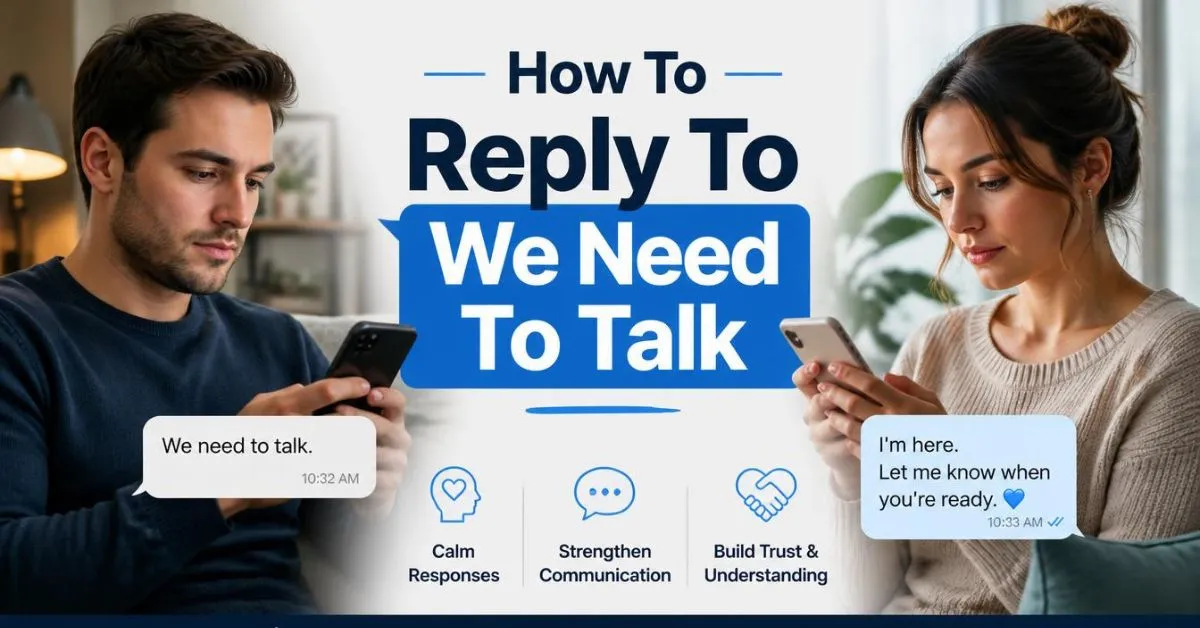How To Reply To We Need To Talk