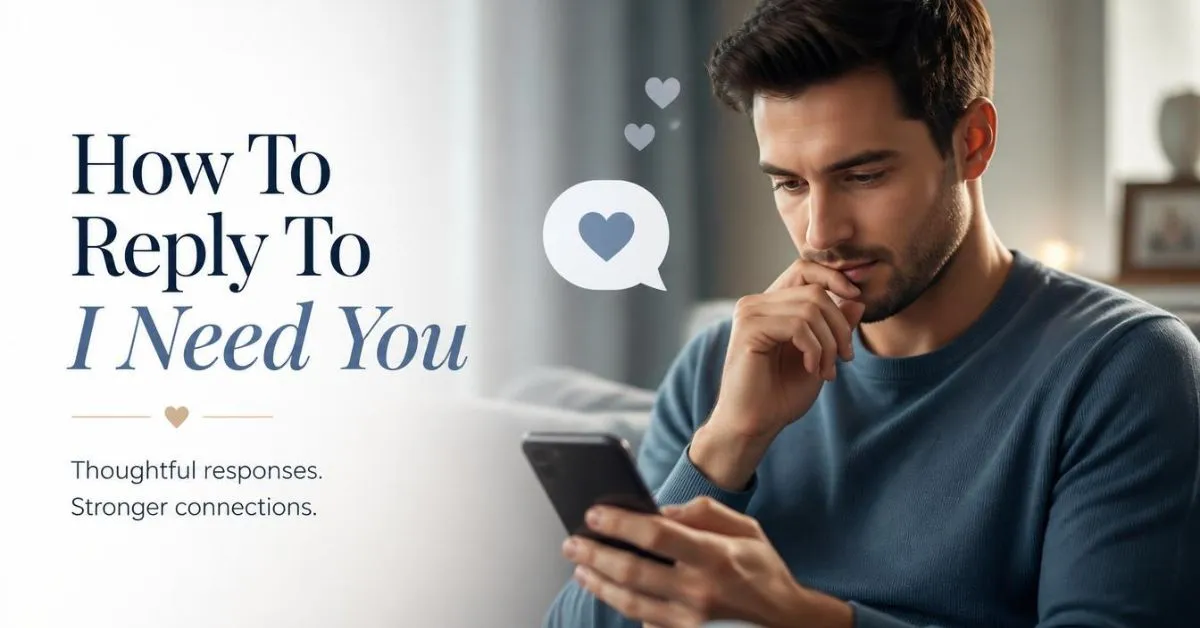 How To Reply To I Need You