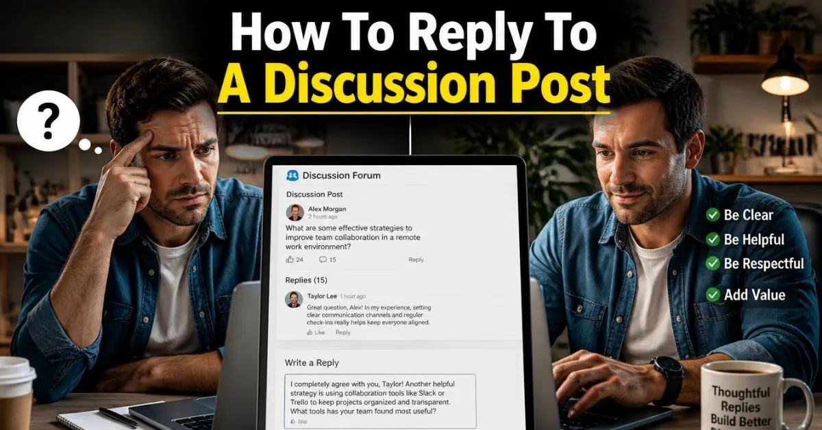 How To Reply To A Discussion Post